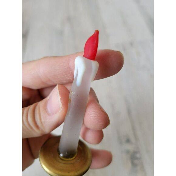 Vintage candle glass clip ornament Xmas tree clear - Picture 4 of 6